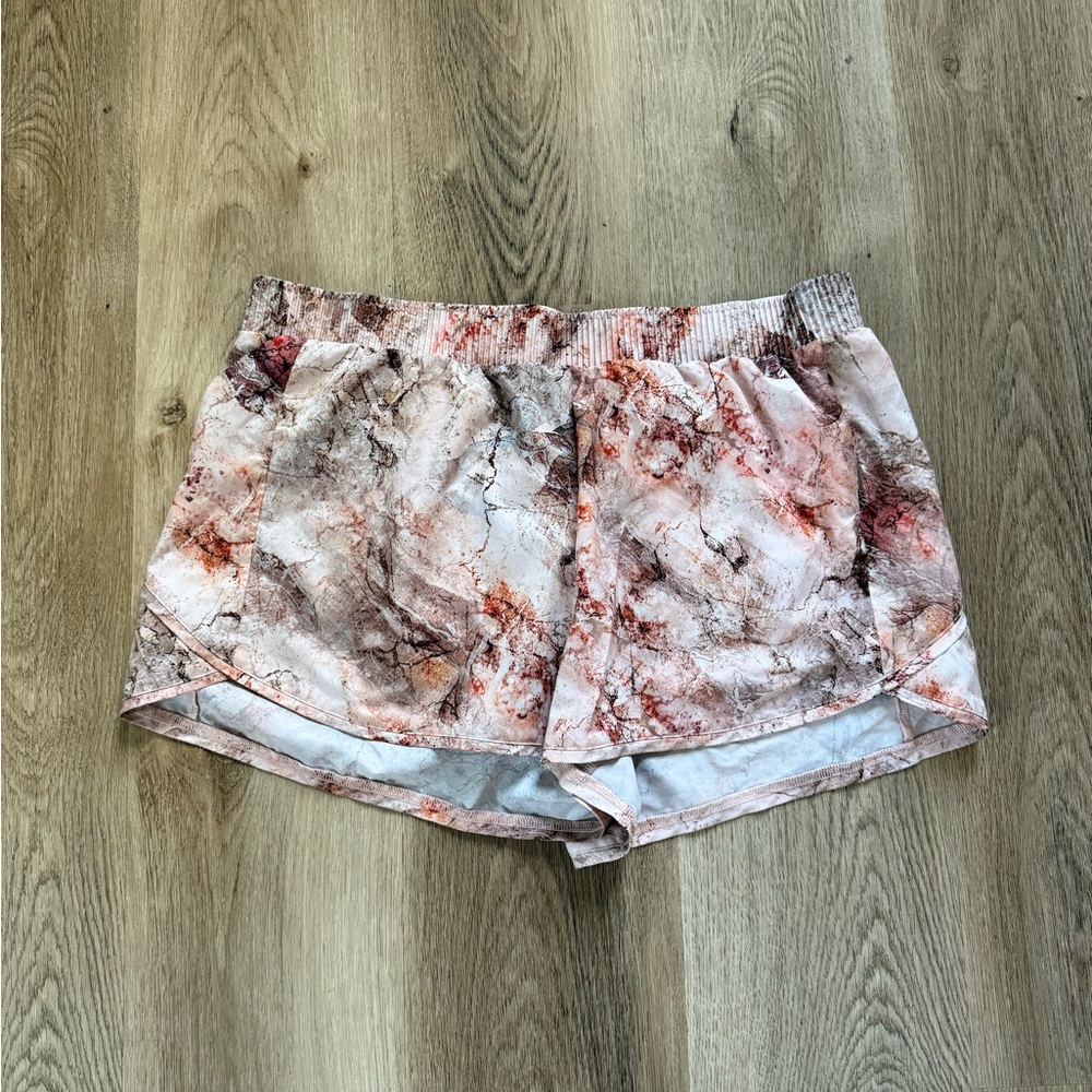 Calia Marble-Print Women's Athletic Shorts
